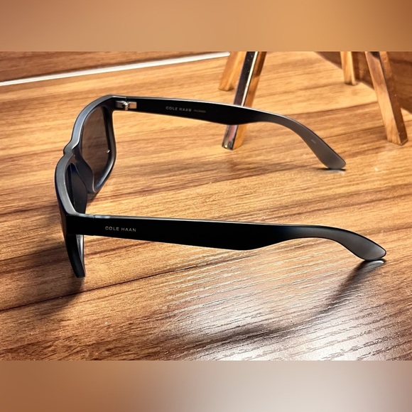 NWOT-Cole Haan-55mm Polarized Matte Square Sunglasses- matte blue - Picture 4 of 8